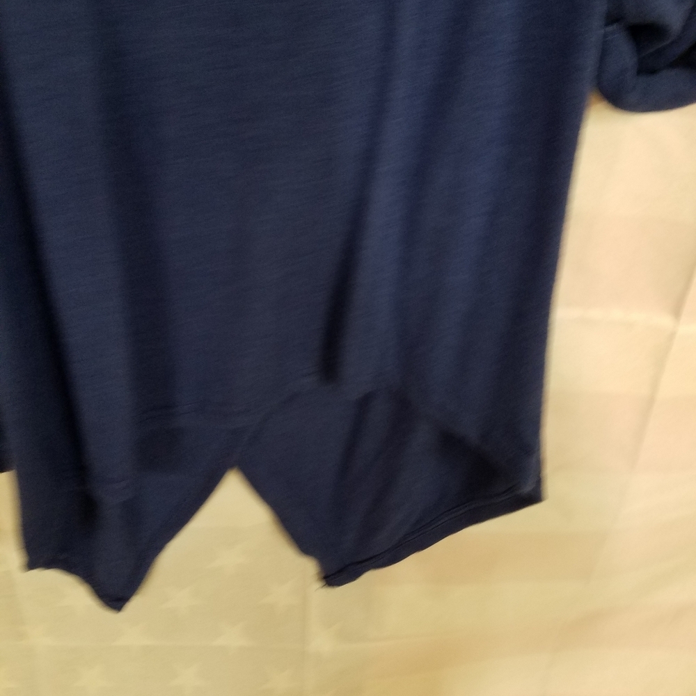 Cowl Neck Layered Sweater XXL Blue - Picture 8 of 9